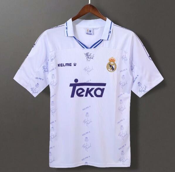 1994-96 Real Madrid Retro Home Kit Soccer Jersey